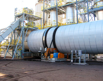 drum dryer in a pellet plant